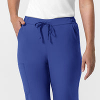 NURTUR Women's Jogger Scrub Pant Galaxy Blue hemline detail