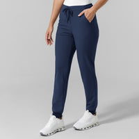 NURTUR Women's Jogger Scrub Pant Navy side view
