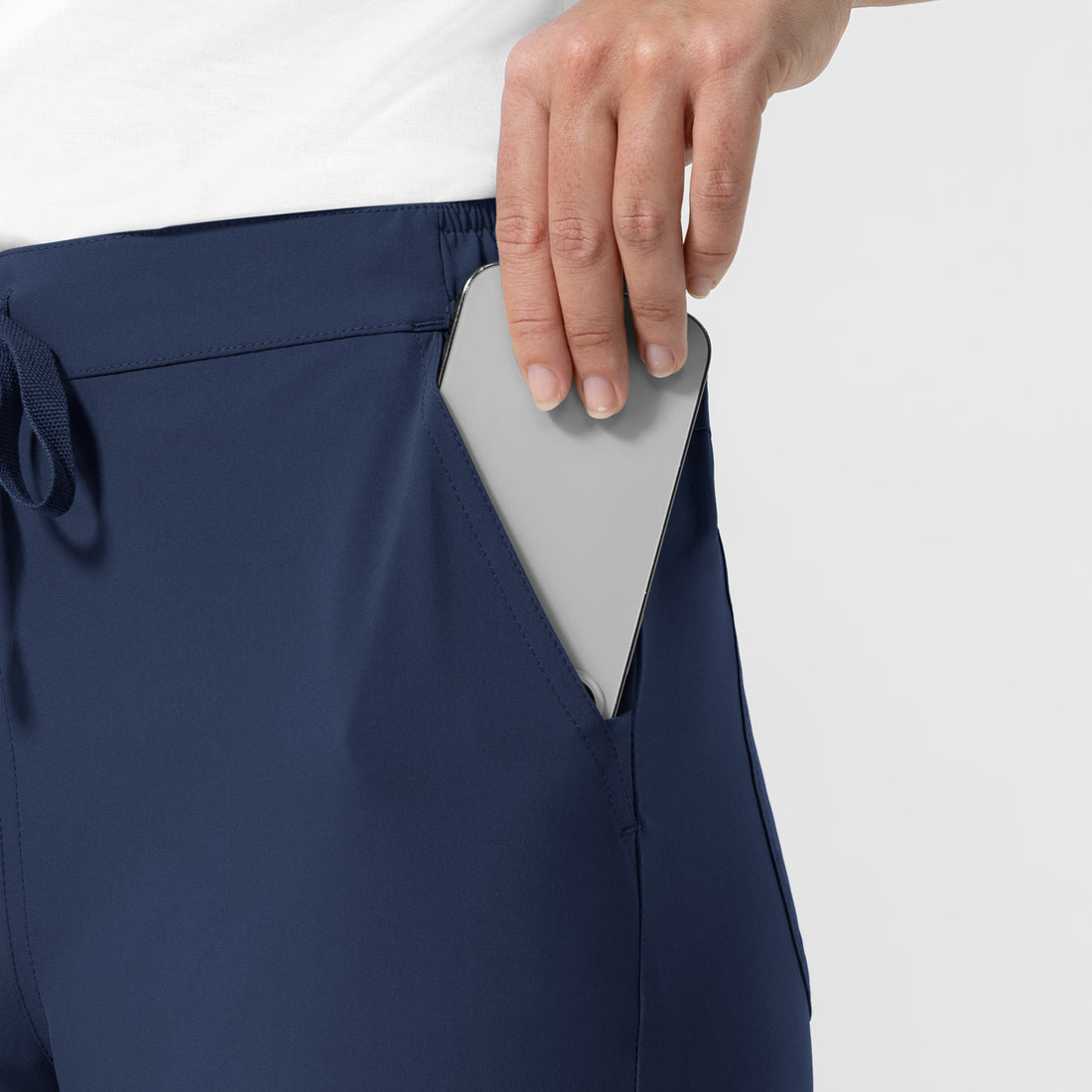 NURTUR Women's Jogger Scrub Pant Navy side detail 1