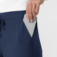 NURTUR Women's Jogger Scrub Pant Navy side detail 1