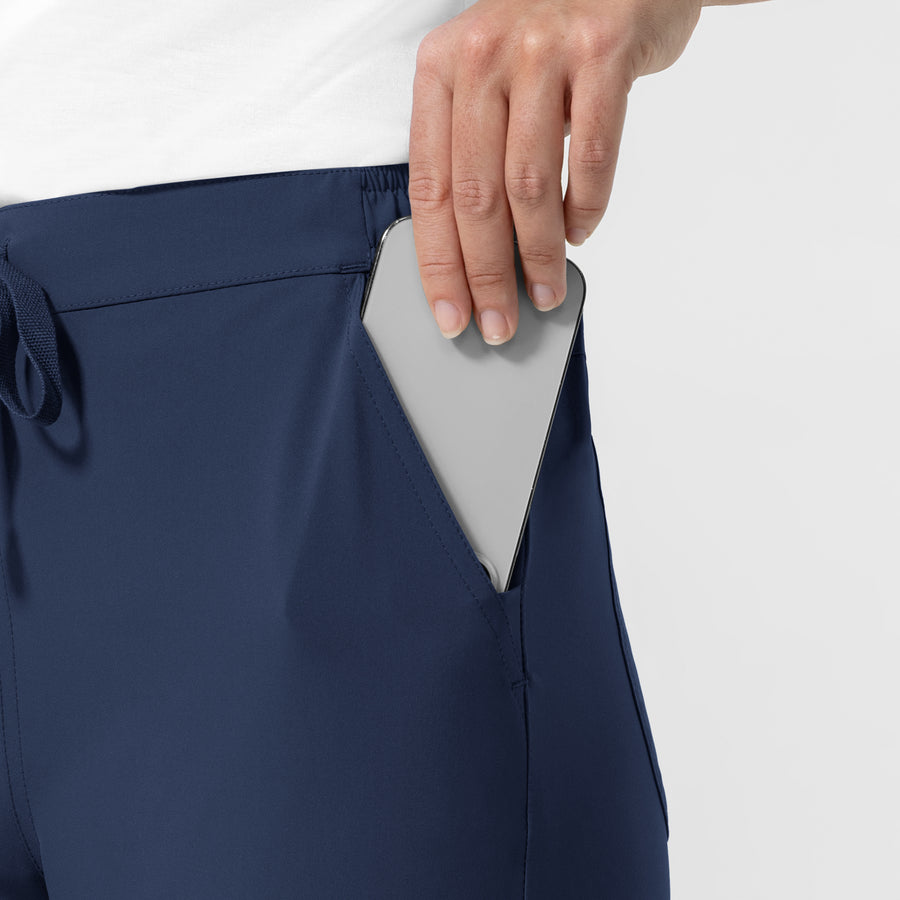 NURTUR Women's Jogger Scrub Pant Navy side detail 1