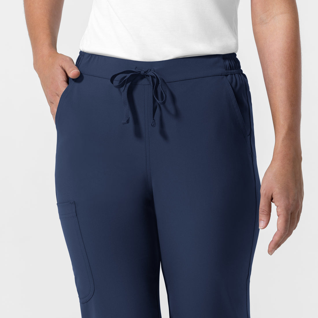 NURTUR Women's Jogger Scrub Pant Navy hemline detail