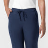 NURTUR Women's Jogger Scrub Pant Navy hemline detail