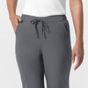 NURTUR Women's Jogger Scrub Pant Pewter hemline detail