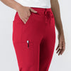 NURTUR Women's Jogger Scrub Pant Red side detail 2