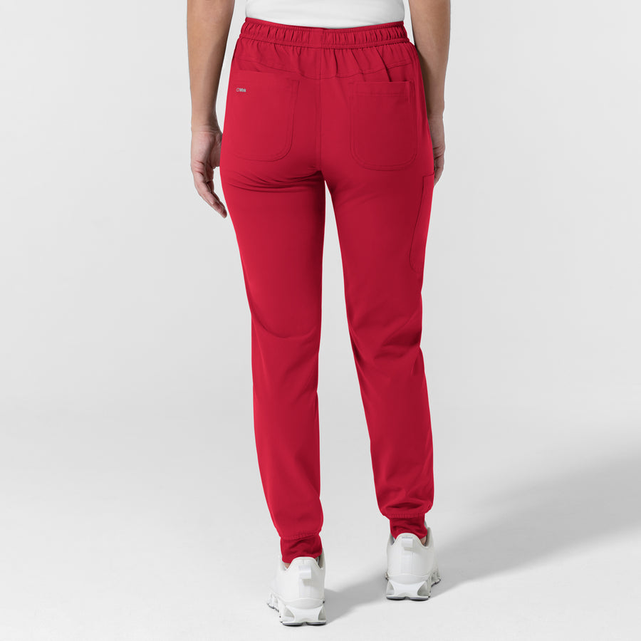 NURTUR Women's Jogger Scrub Pant Red back view