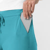 NURTUR Women's Jogger Scrub Pant Teal Blue side detail 1