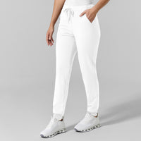 NURTUR Women's Jogger Scrub Pant White side view