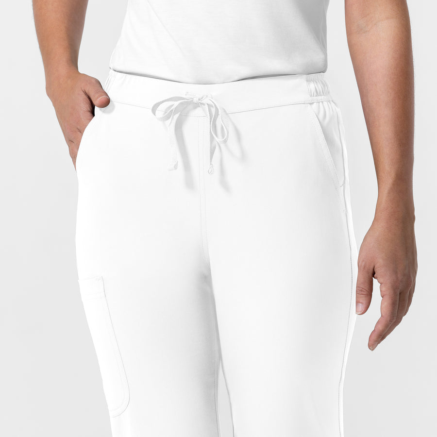 NURTUR Women's Jogger Scrub Pant White hemline detail