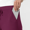 NURTUR Women's Jogger Scrub Pant Wine side detail 1