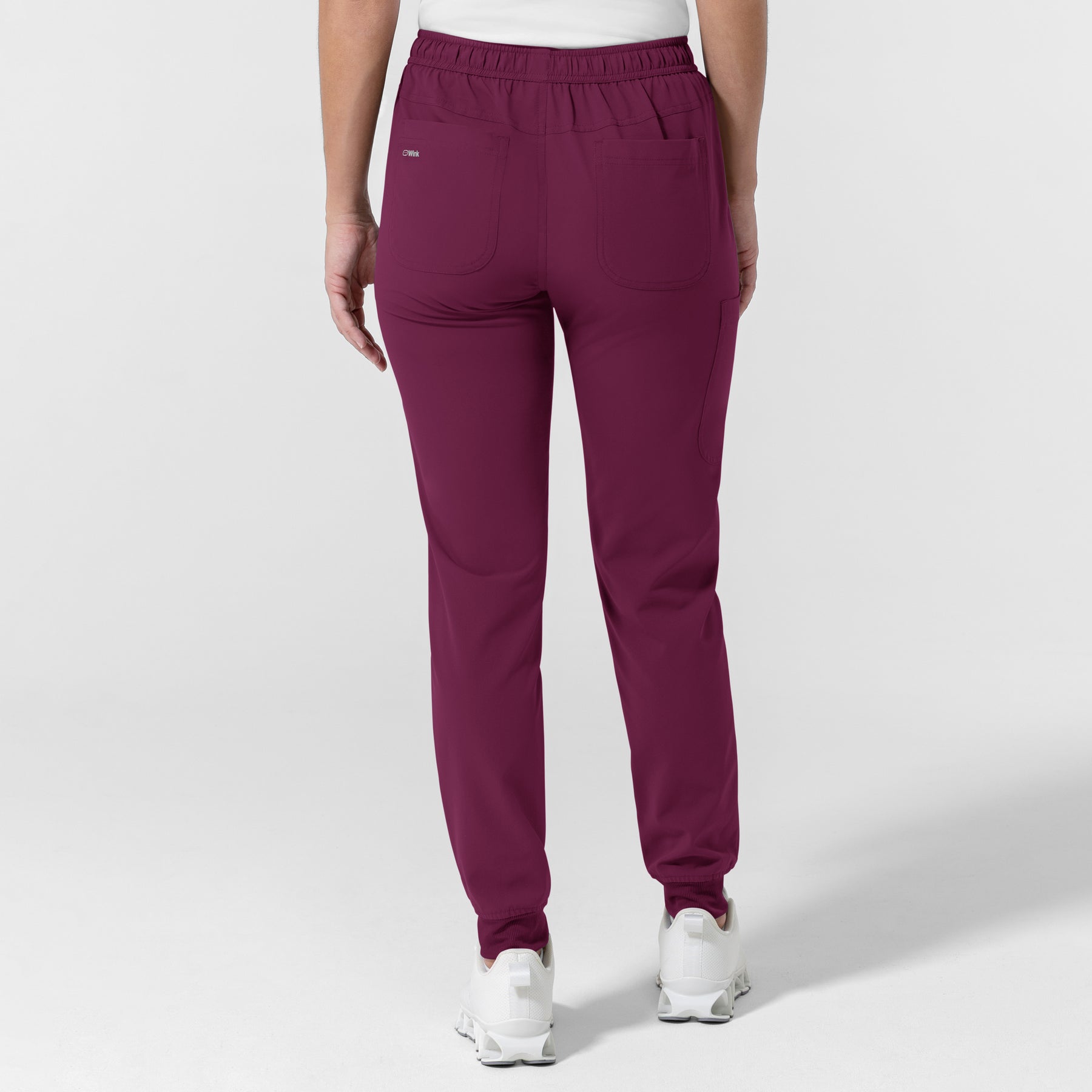 NURTUR Women's Jogger Scrub Pant Wine back view