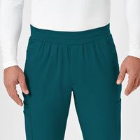 PRO Men's Cargo Jogger Scrub Pant Caribbean Blue front detail