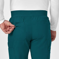 PRO Men's Cargo Jogger Scrub Pant Caribbean Blue side detail 1