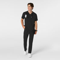 RENEW Men's Tapered Scrub Pant Black full scrub set