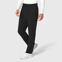 RENEW Men's Tapered Scrub Pant Black side view