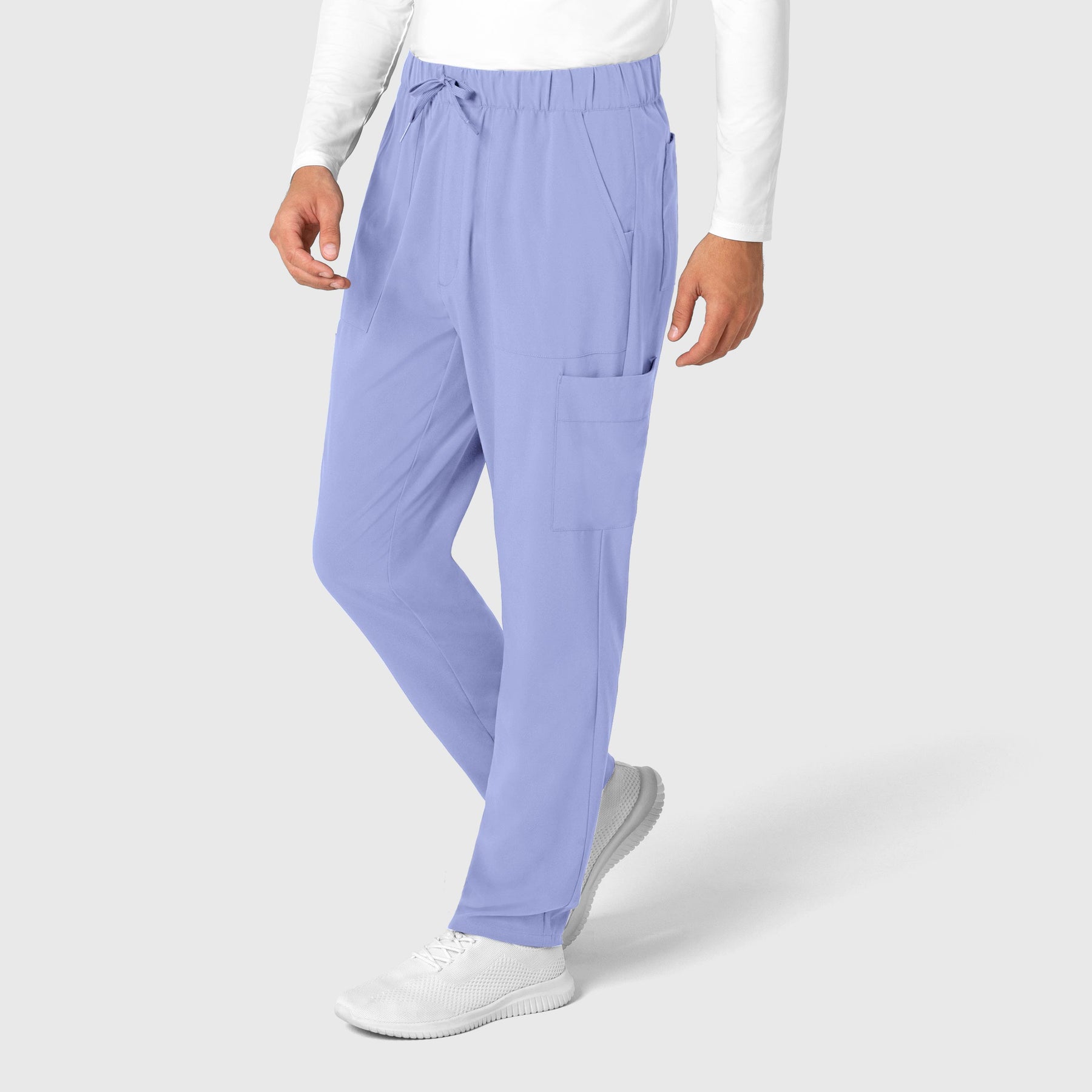 RENEW Men's Tapered Scrub Pant Ceil Blue side view