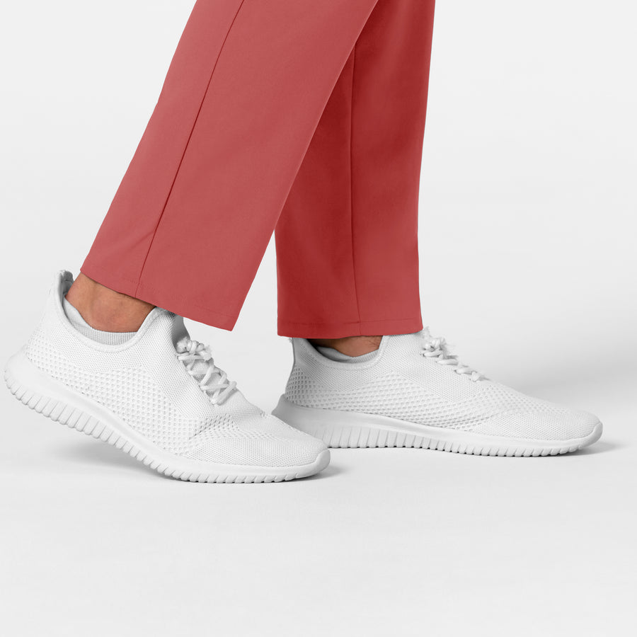 RENEW Men's Tapered Scrub Pant - Mineral Red - hem detail