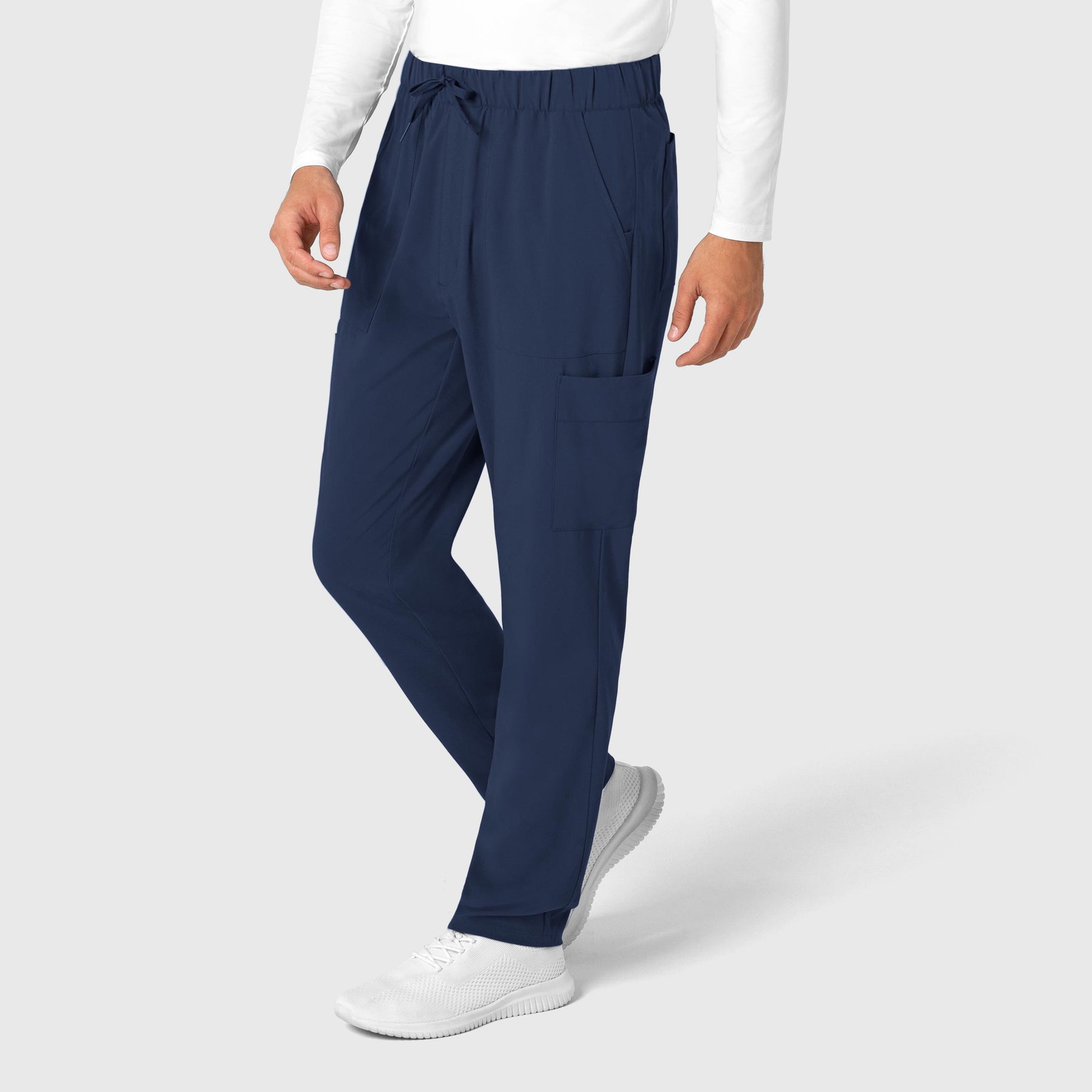 RENEW Men's Tapered Scrub Pant Navy side view