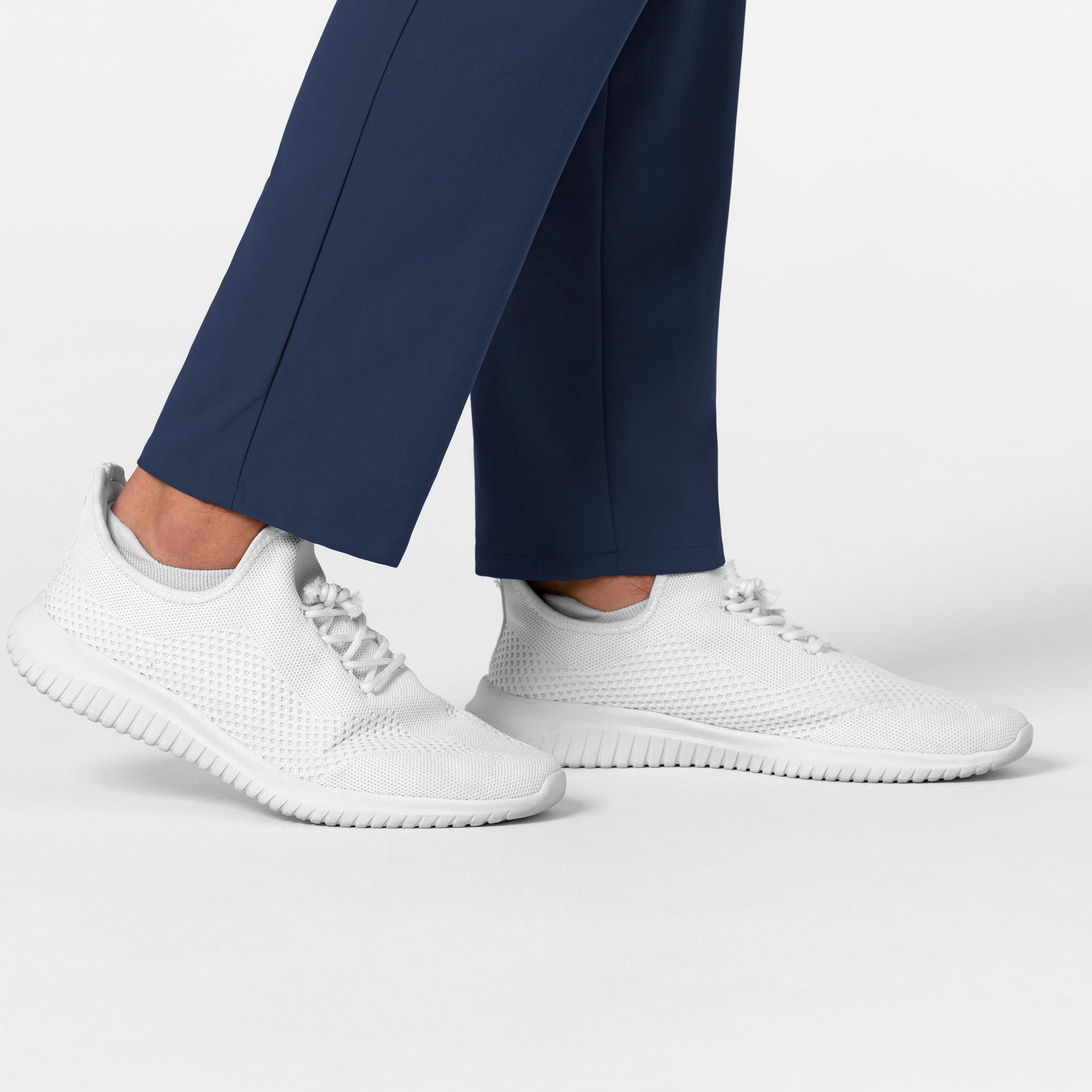 RENEW Men's Tapered Scrub Pant Navy hemline detail