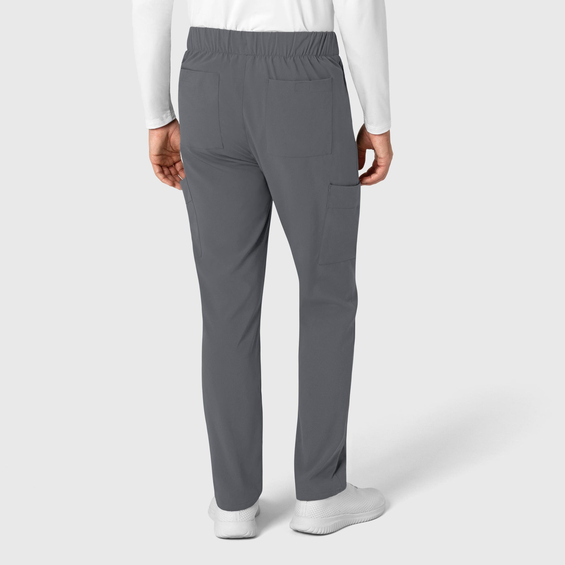 RENEW Men's Tapered Scrub Pant Pewter back view
