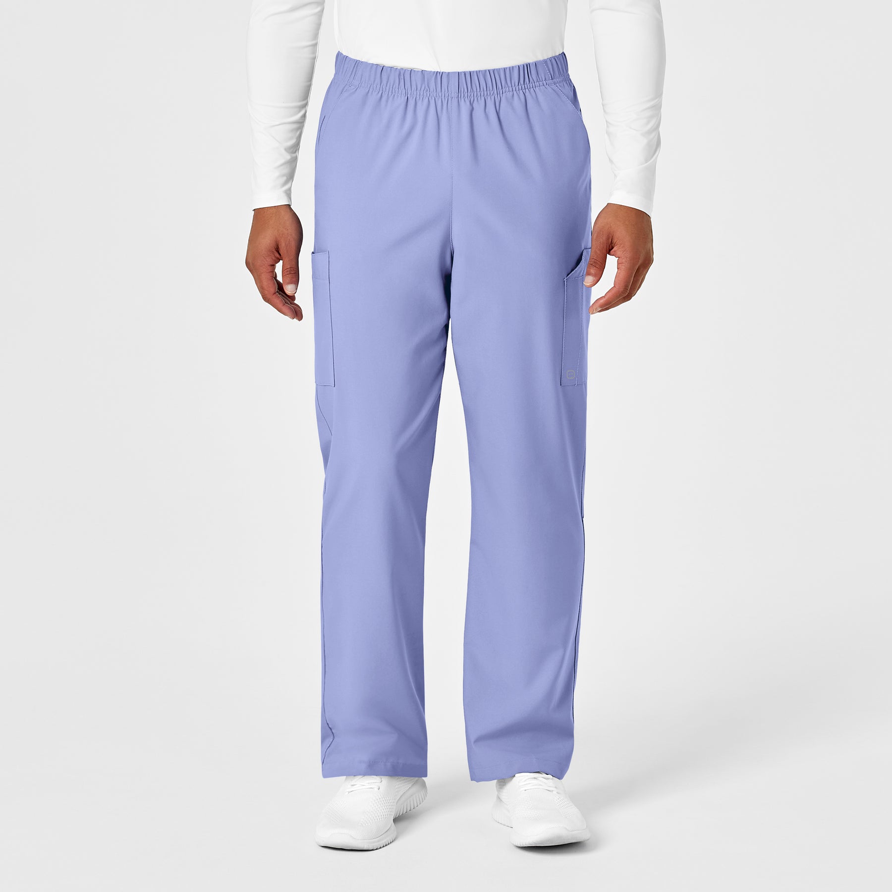 W123 Unisex Multi-Cargo Scrub Pant - Ceil Blue
