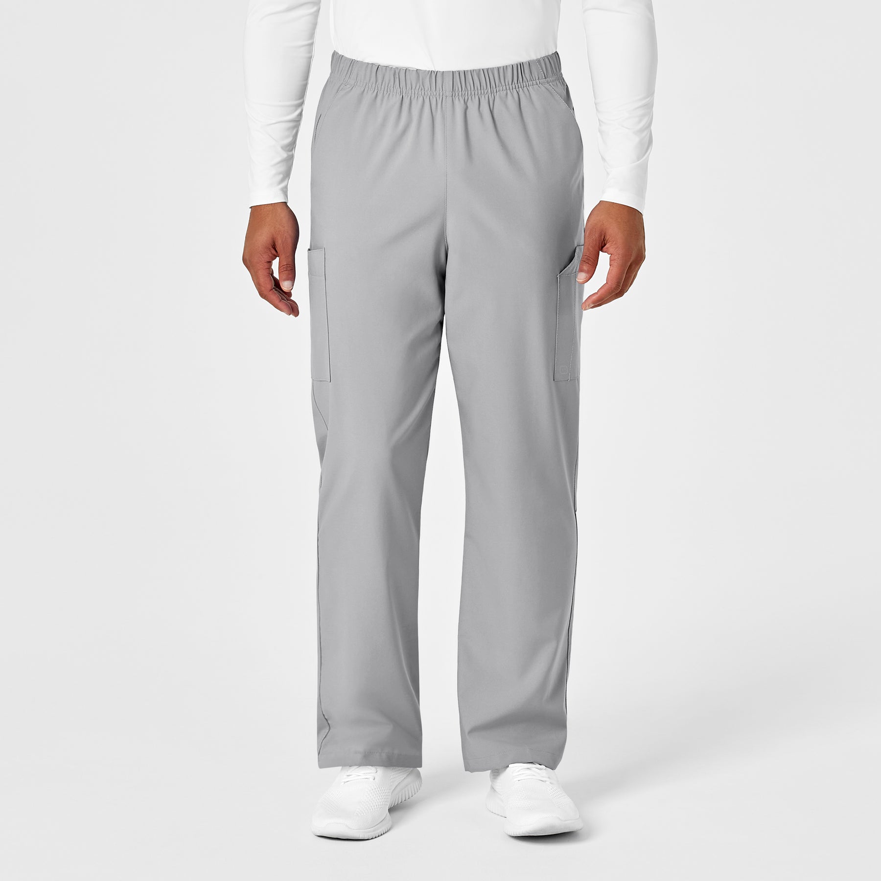 W123 Unisex Multi-Cargo Scrub Pant - Grey