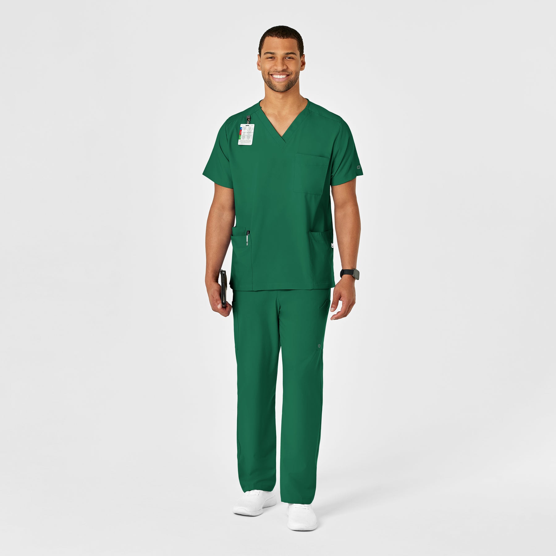 W123 Unisex Multi-Cargo Scrub Pant - Hunter