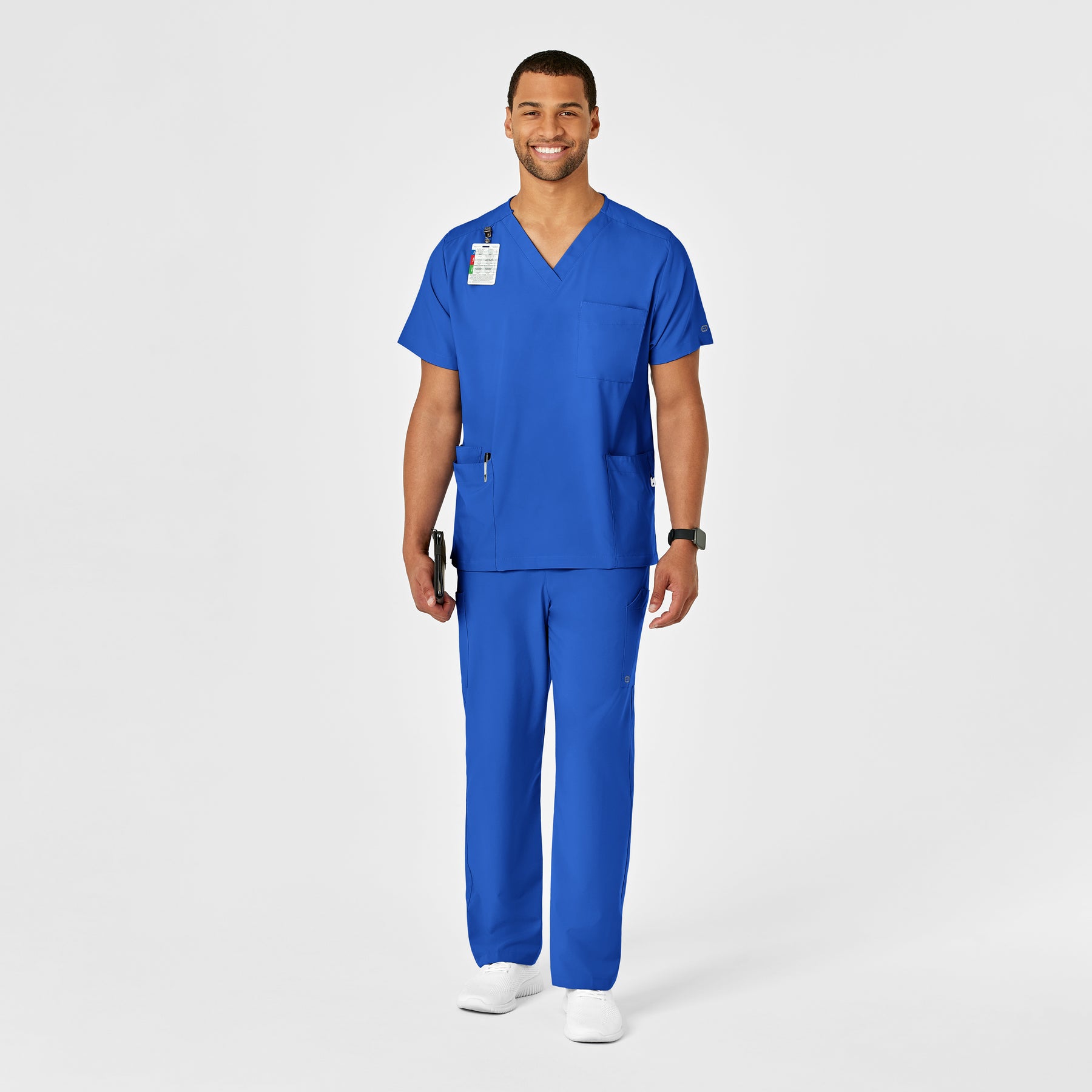 W123 Unisex Multi-Cargo Scrub Pant - Royal