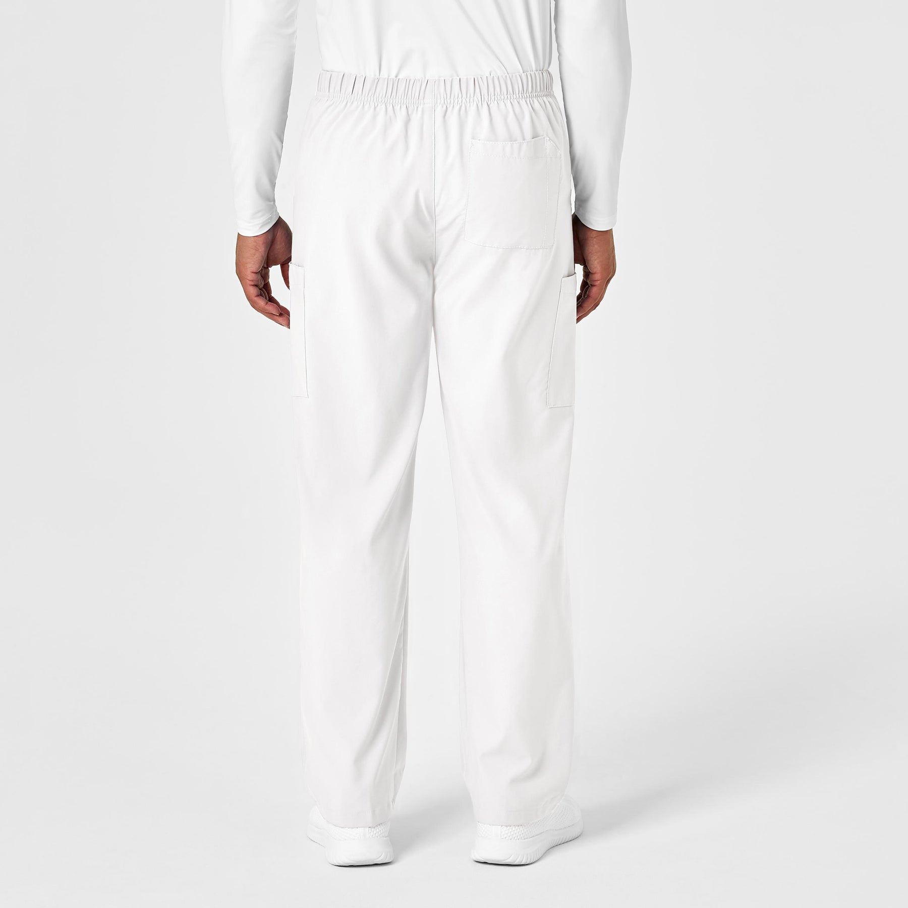 W123 Unisex Multi-Cargo Scrub Pant - White