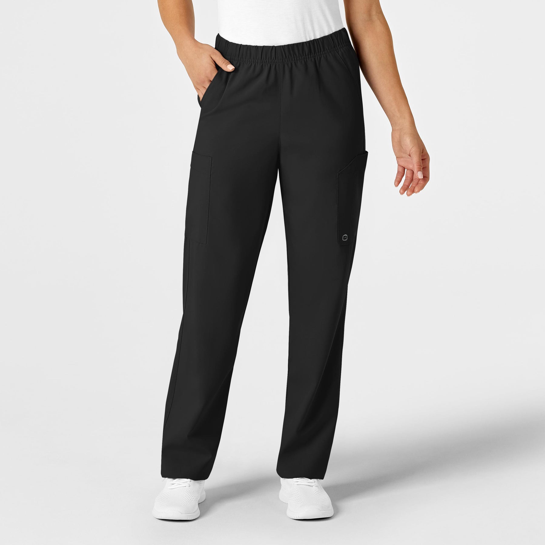 Wink W123 Unisex Multi-Cargo Scrub Pant Black