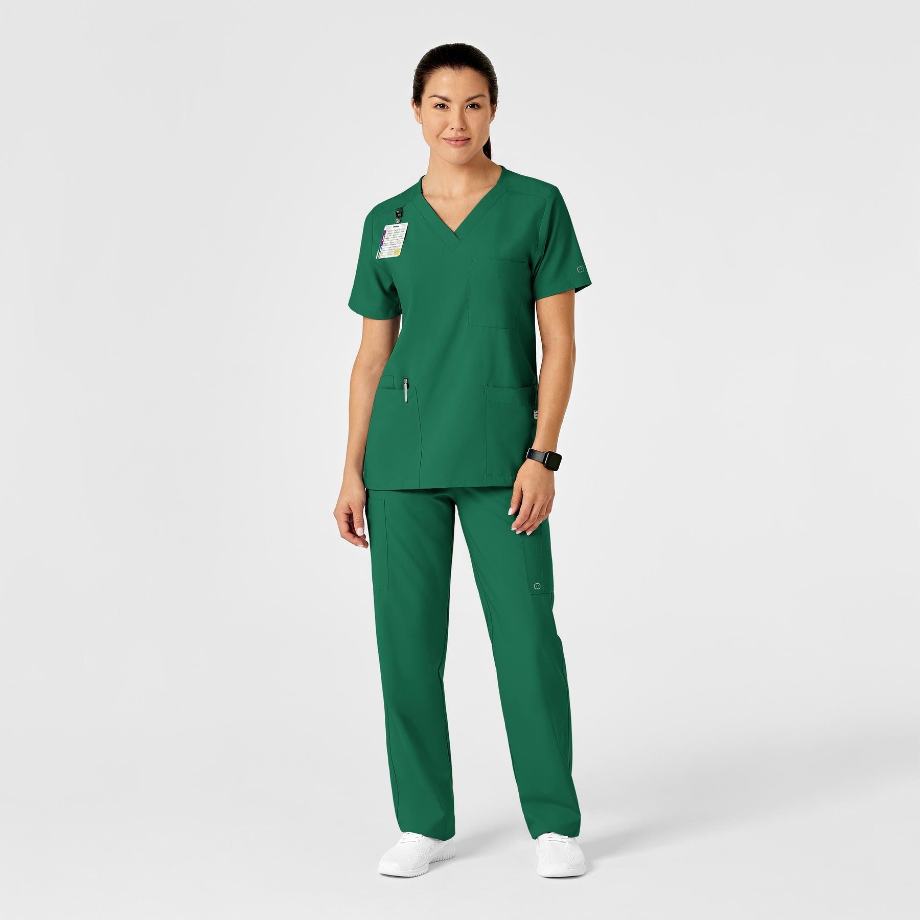 W123 Unisex Multi-Cargo Scrub Pant Hunter scrub set