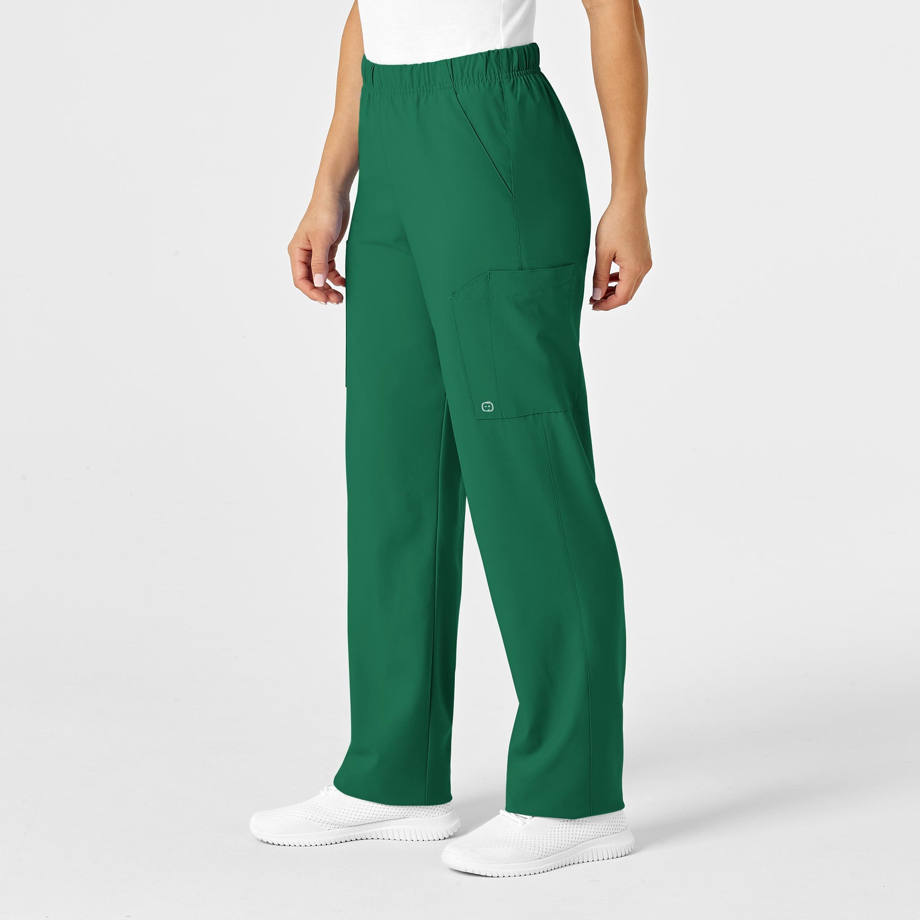 W123 Unisex Multi-Cargo Scrub Pant Hunter side view