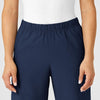 W123 Unisex Multi-Cargo Scrub Pant Navy front detail