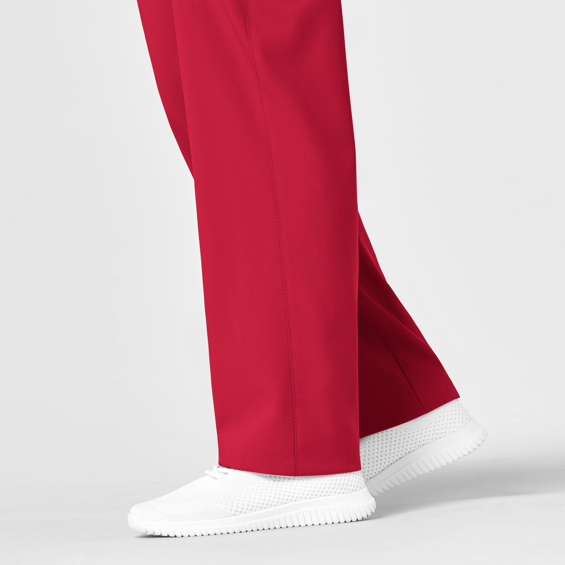 W123 Unisex Multi-Cargo Scrub Pant Red side detail 2