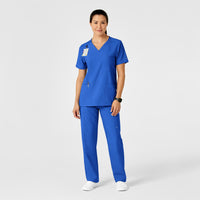 W123 Unisex Multi-Cargo Scrub Pant Royal scrub set