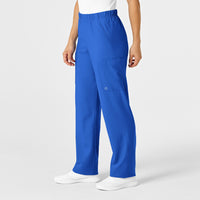 W123 Unisex Multi-Cargo Scrub Pant Royal side view