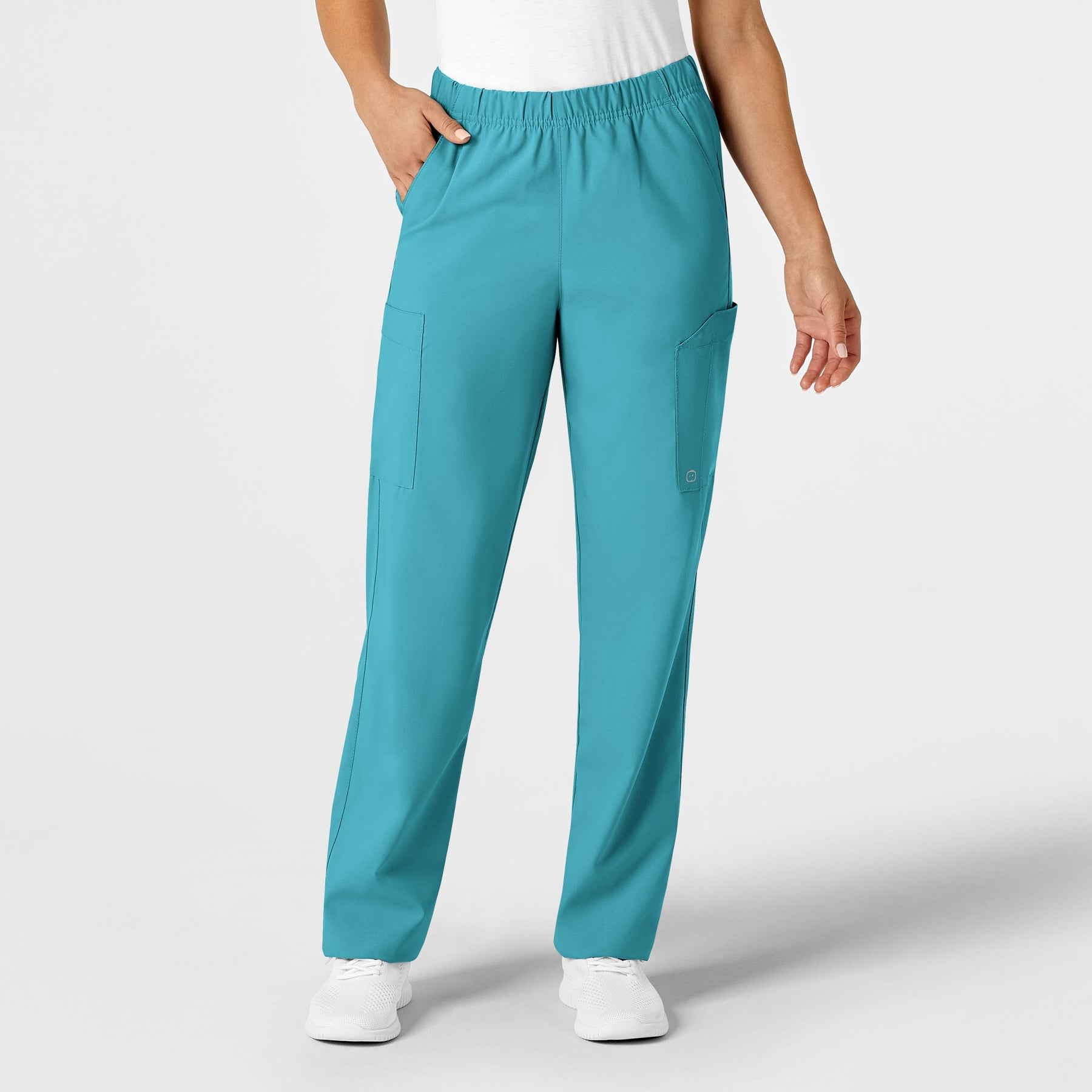 Wink W123 Unisex Multi-Cargo Scrub Pant Teal Blue