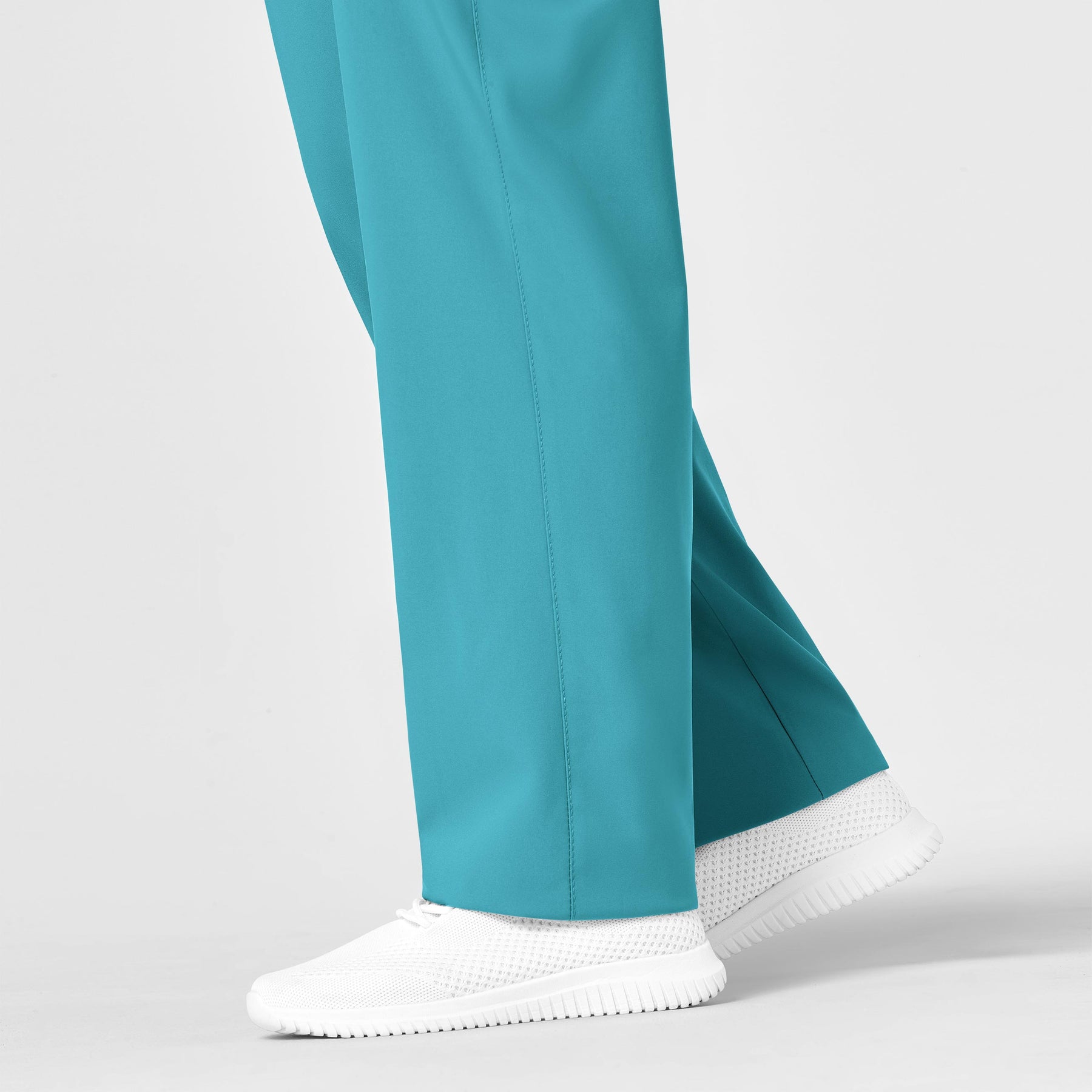W123 Unisex Multi-Cargo Scrub Pant Teal Blue side detail 2