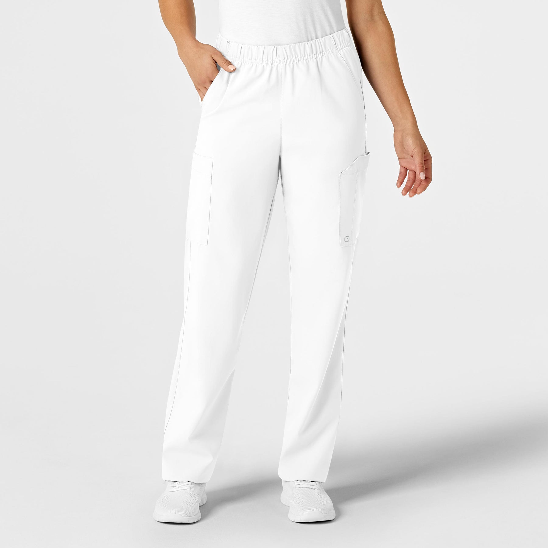 Wink W123 Unisex Multi-Cargo Scrub Pant White
