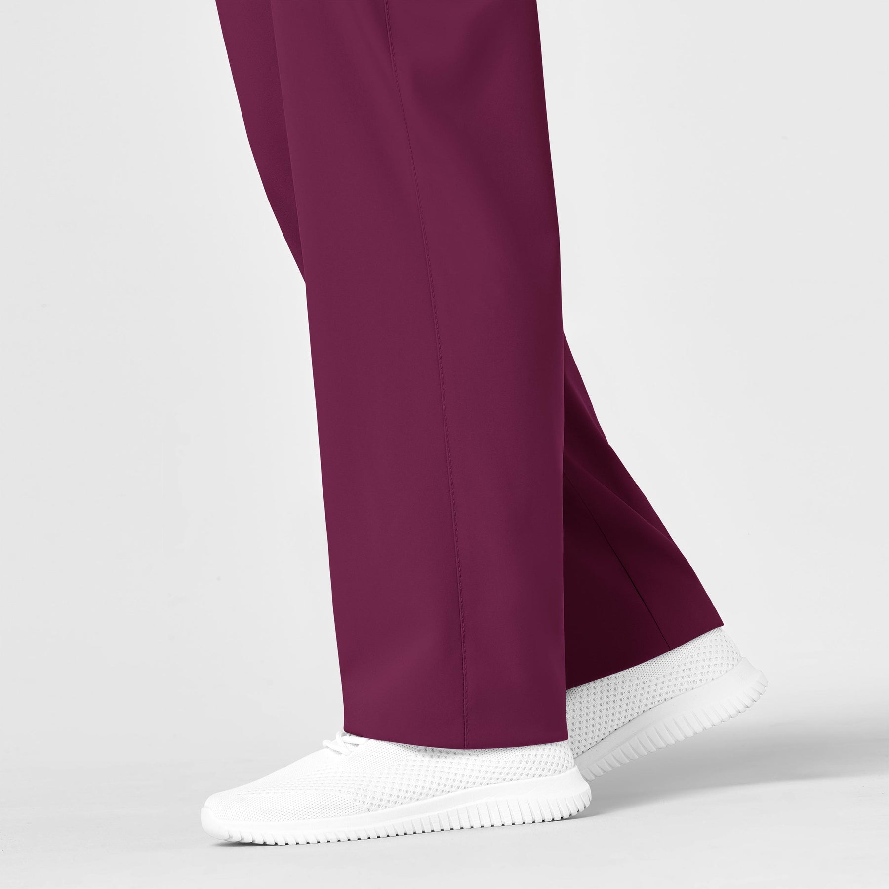 W123 Unisex Multi-Cargo Scrub Pant Wine side detail 2