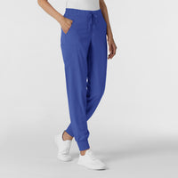 RENEW Women's Jogger Scrub Pant Galaxy Blue side view