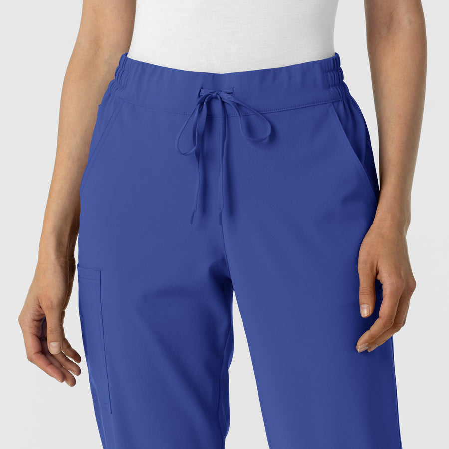 RENEW Women's Jogger Scrub Pant Galaxy Blue front detail