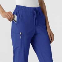 RENEW Women's Jogger Scrub Pant Galaxy Blue side detail 1