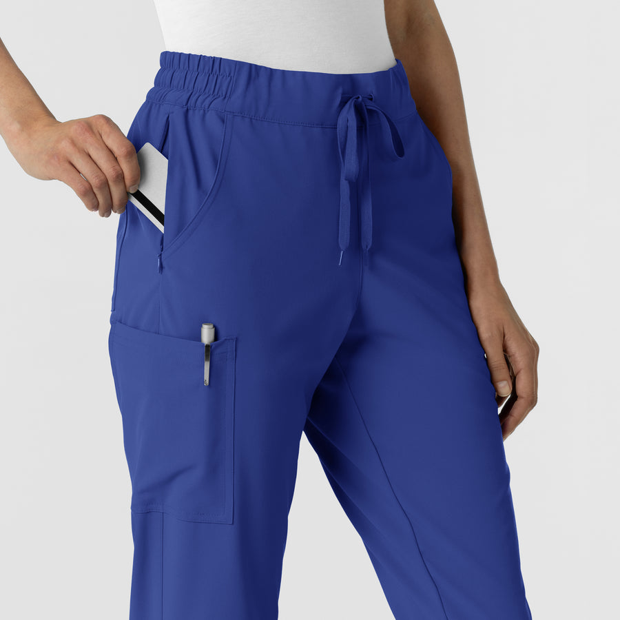 RENEW Women's Jogger Scrub Pant Galaxy Blue side detail 1
