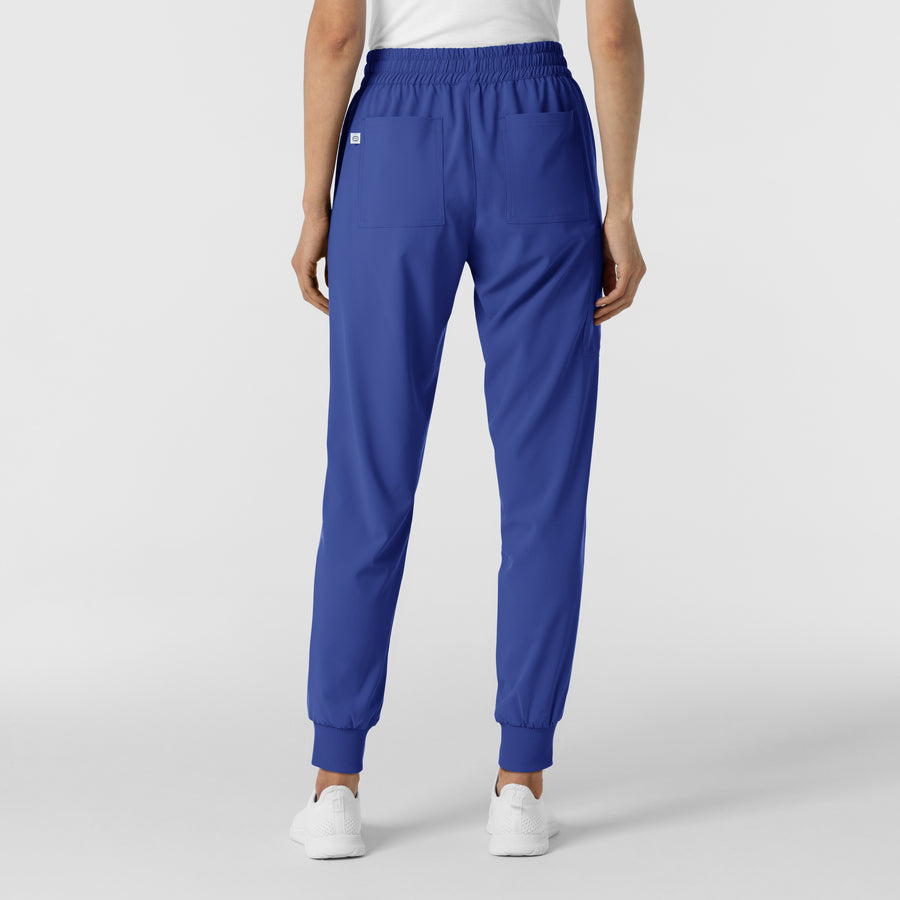 RENEW Women's Jogger Scrub Pant Galaxy Blue back view