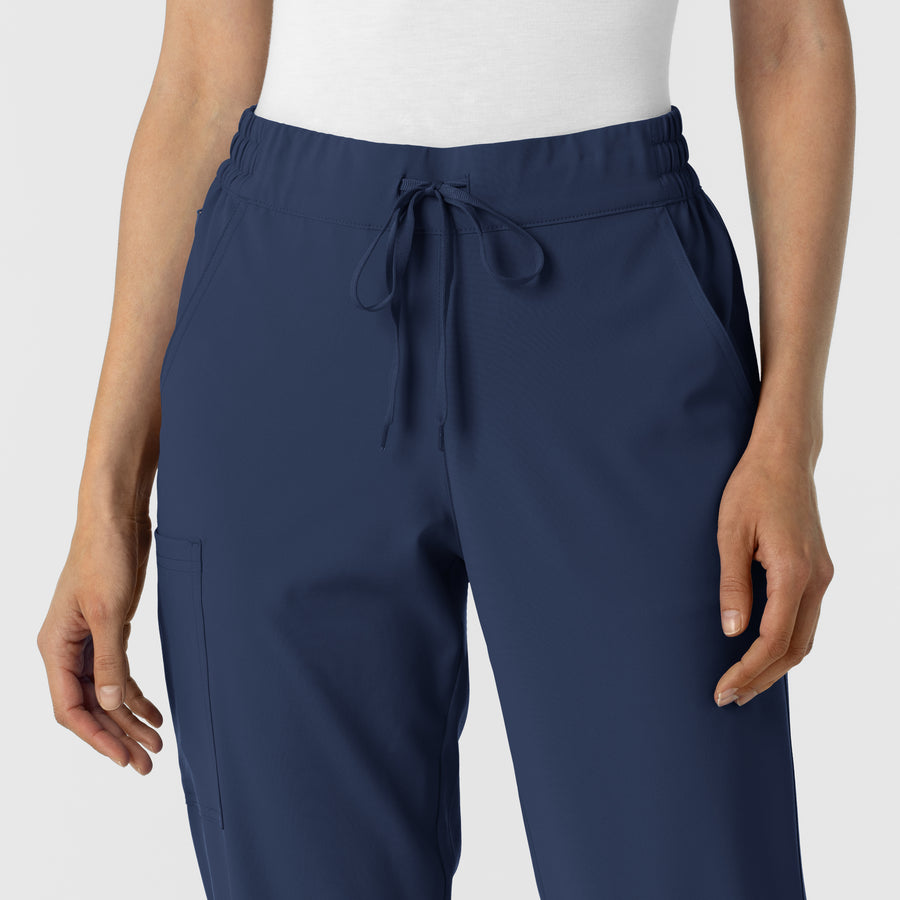 RENEW Women's Jogger Scrub Pant Navy front detail