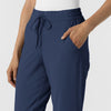 RENEW Women's Jogger Scrub Pant Navy side detail 2