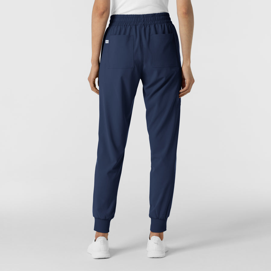 RENEW Women's Jogger Scrub Pant Navy back view