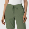 RENEW Women's Jogger Scrub Pant Olive front detail