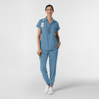 RENEW Women's Jogger Scrub Pant Pacific Blue full scrub set
